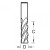 56/3X1/2HSS - Acrylic Spiral 4 flute 12.7 x 45mm cut x 96mm