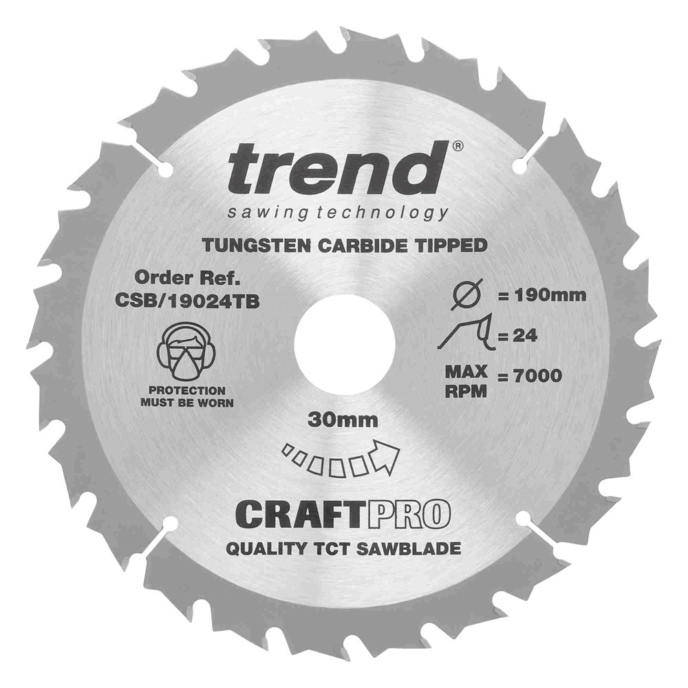 CSB/19024TB - Craft saw blade 190 x 24 teeth x 30 thin