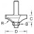 46/41X1/2TC - Guided flat ovolo cutter 12mm radius