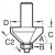 46/6EX1/4TC - Bevel trim cutter