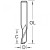 50/03X1/4HSSE - Helical plunge cutter 3mm diameter