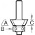 C119X1/4TC - Self guided bevel trim angle=65 degrees