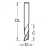 S55/22X1/4STC - Aluminium single flute upcut spiral 6.3x15.9mm