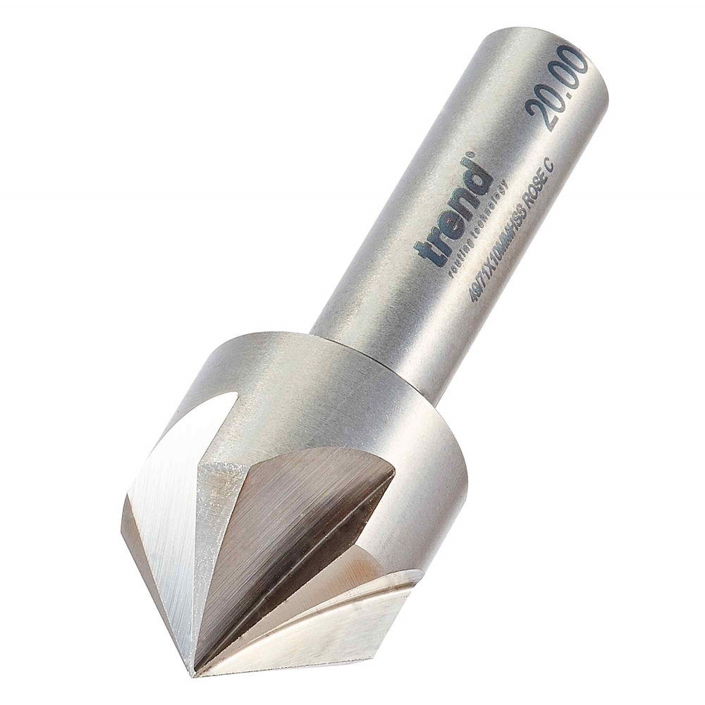 49/71X10MMHSS - Rose countersink 20mm countersink diameter