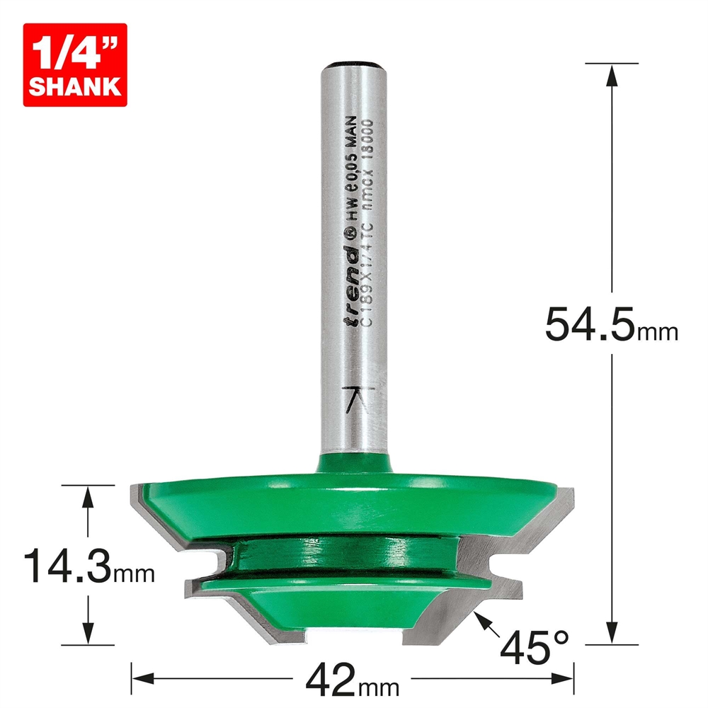 C189X1/4TC - Mitre lock small 8mm to 12mm