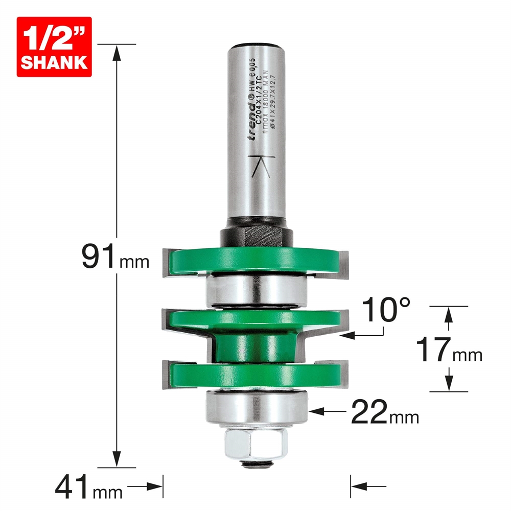 C204X1/2TC - Easyset profile scribe bevel 10 degree