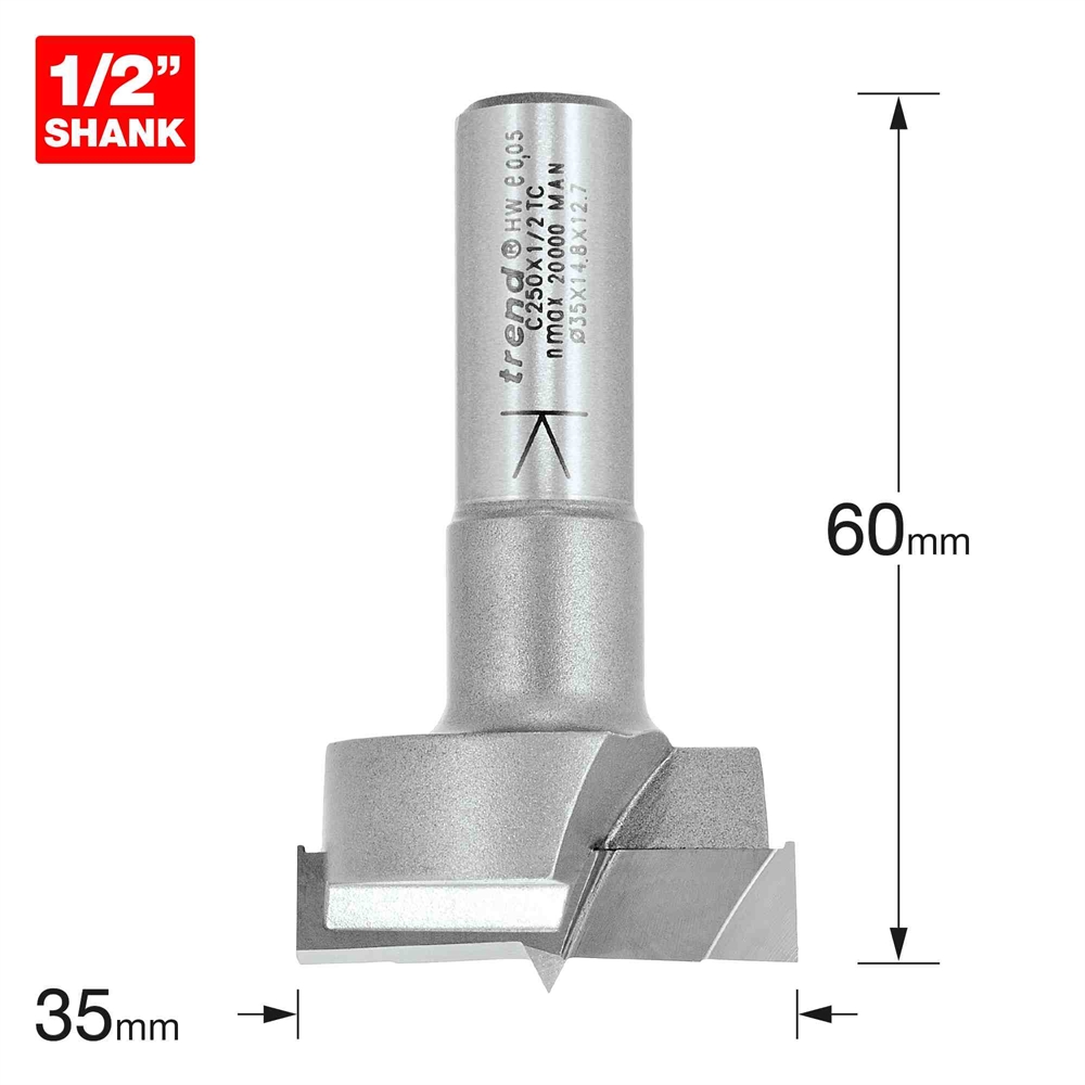 C250X1/2TC - Router machine bit