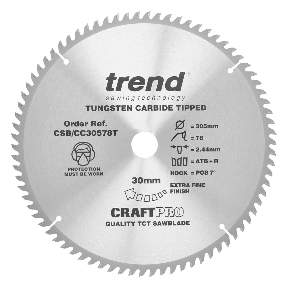 CSB/CC30578T - Craft saw blade crosscut 305mm x 78 teeth x 30mm