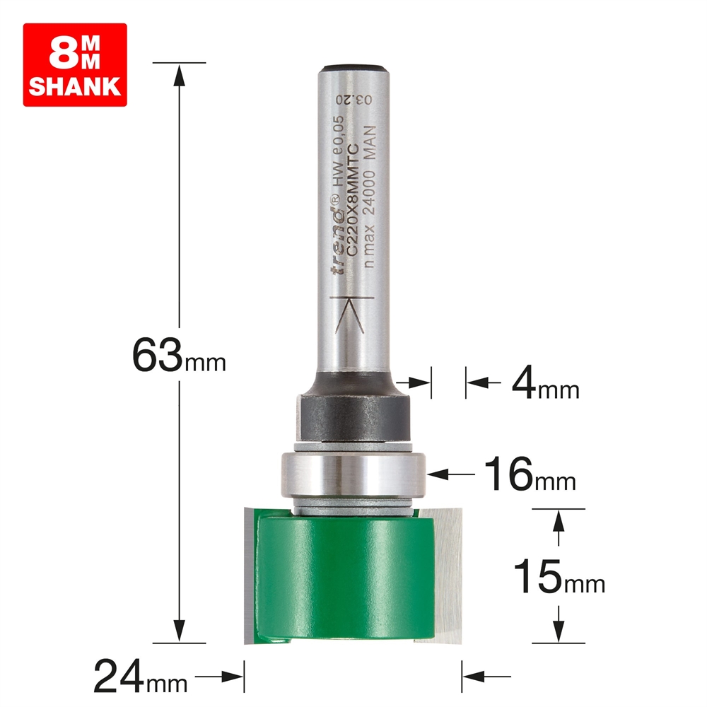 C220X8MMTC - INTUMESCENT CUTTER 15MM X 24MM