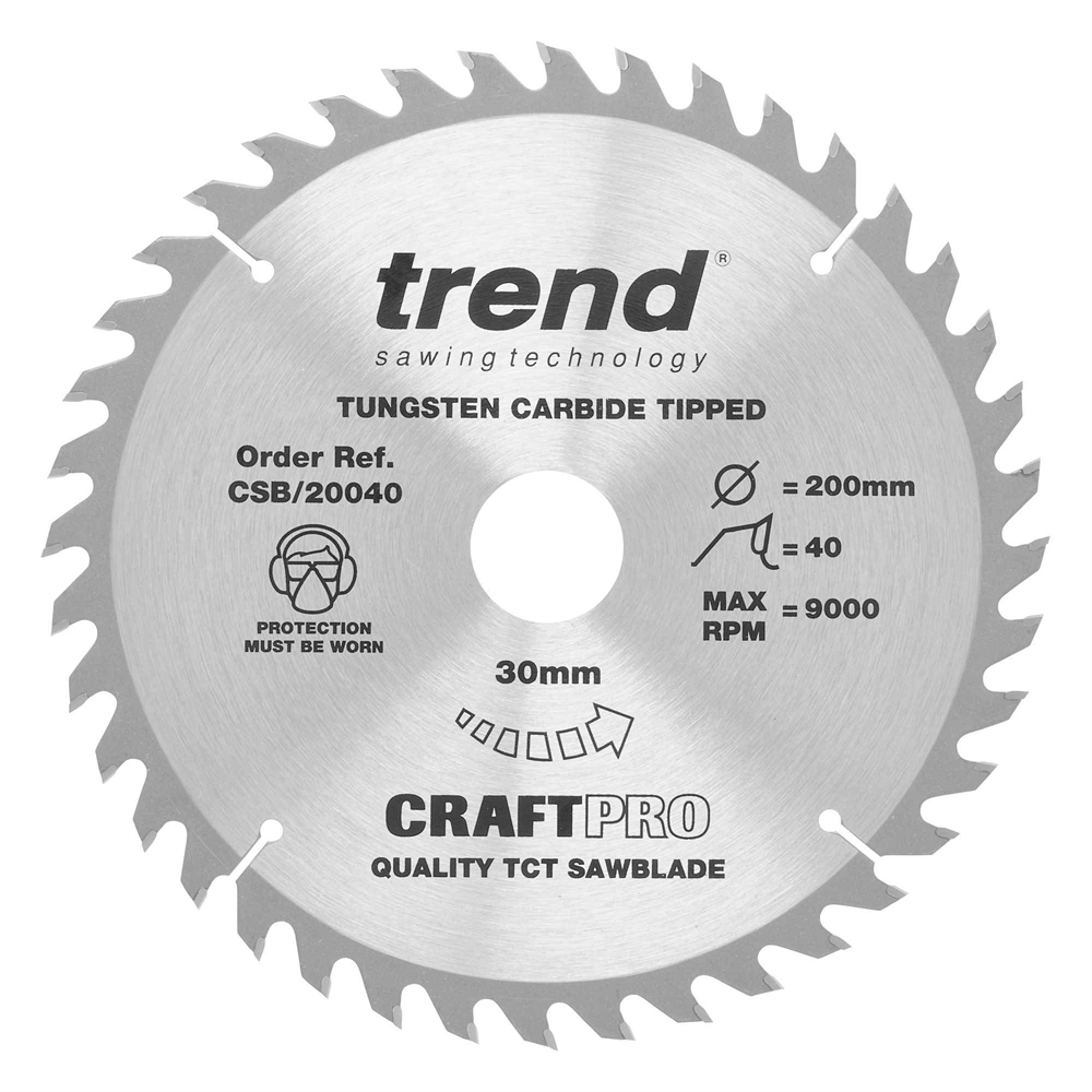 CSB/20040 - Craft saw blade 200mm x 40 teeth x 30mm