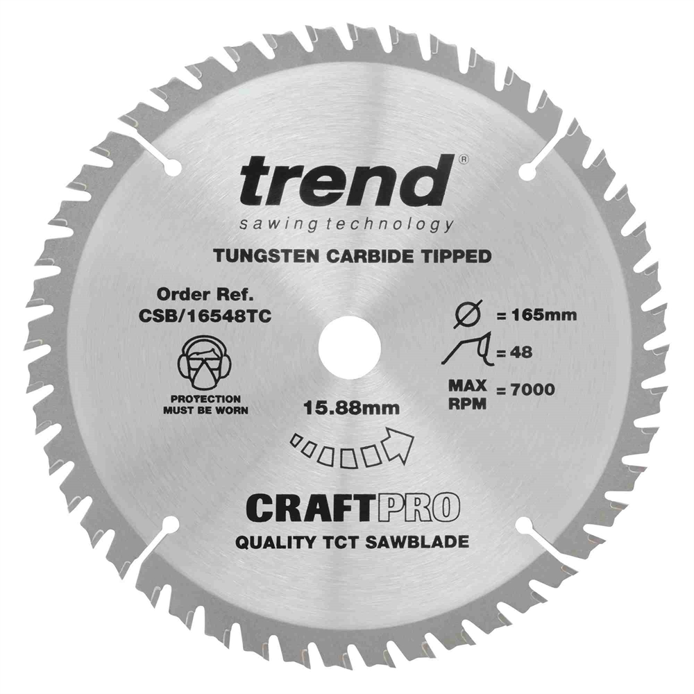 CSB/16548TC - Craft saw blade 165mm x 48 teeth x 15.88 thin
