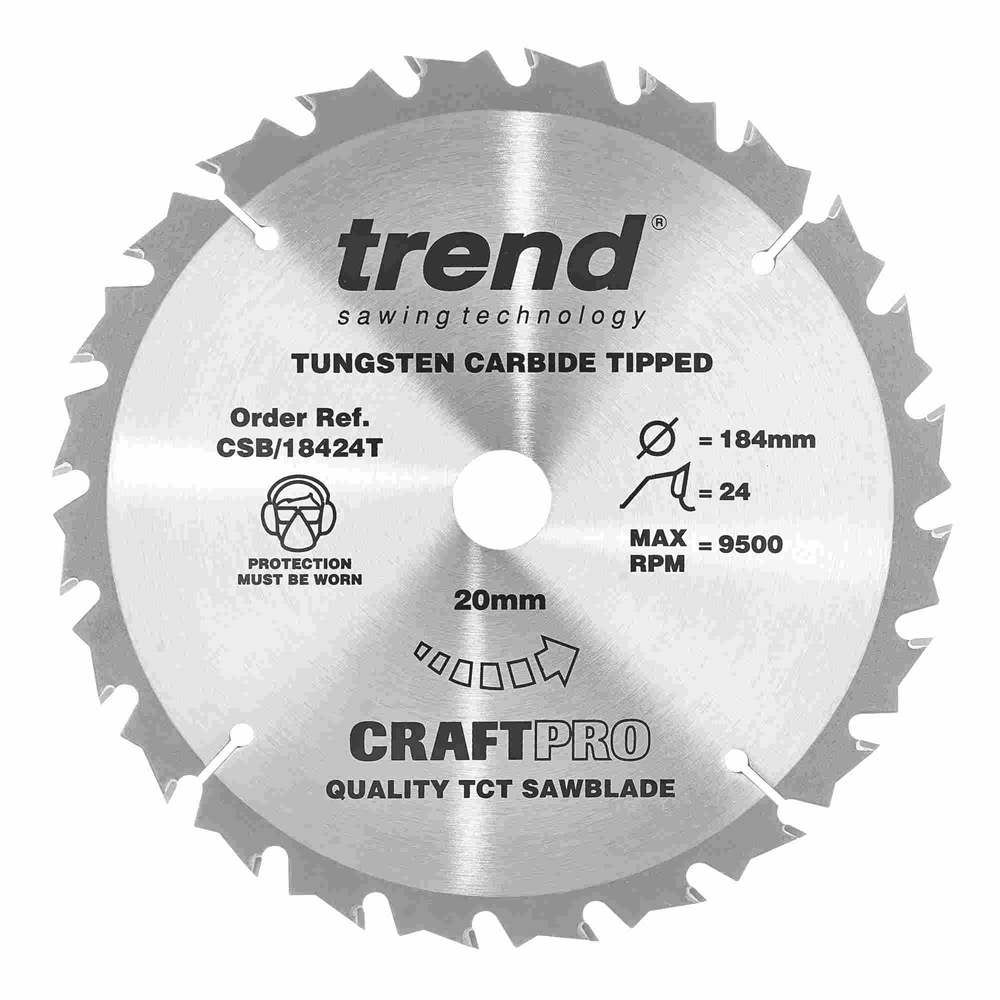 CSB/18424T - Craft saw blade 184mm x 24 teeth x 20 thin
