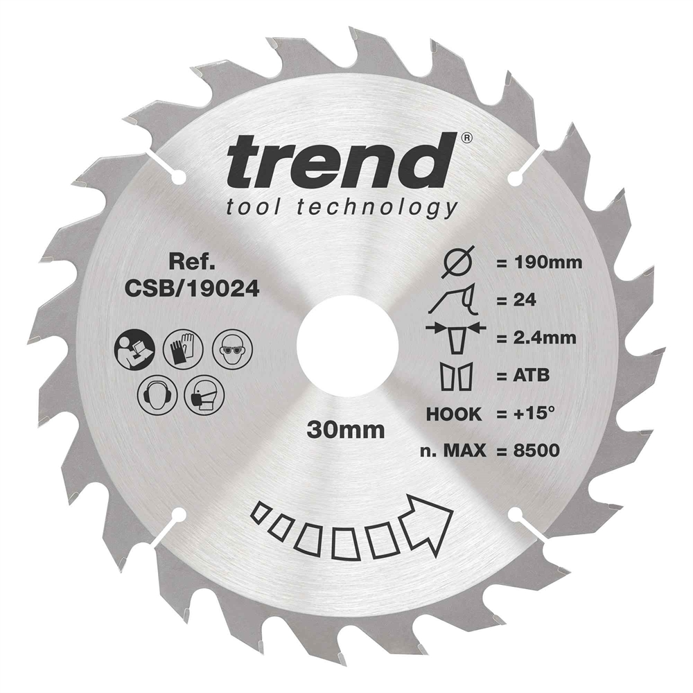 CSB/19024 - Craft saw blade 190mm x 24 teeth x 30mm