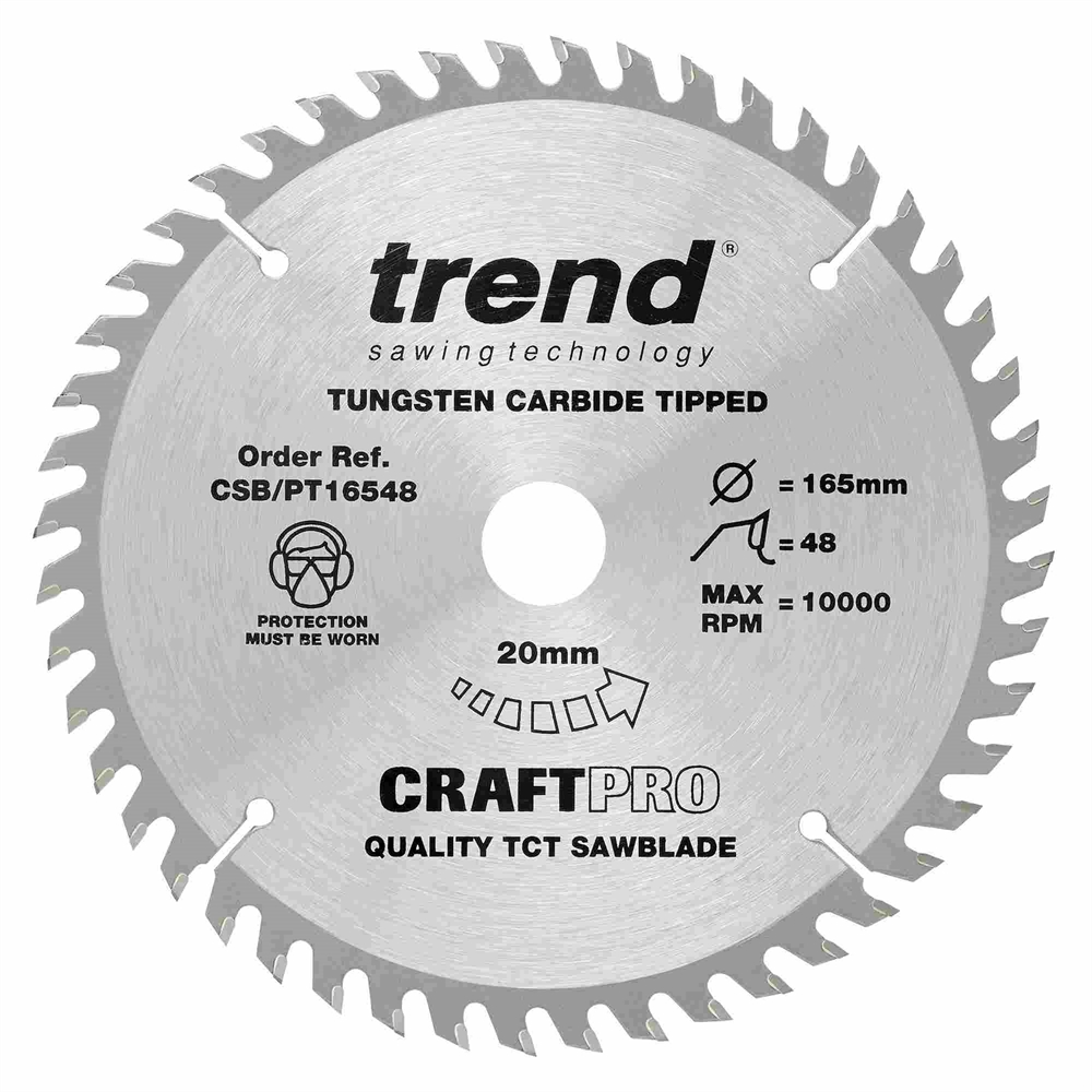 CSB/PT16548 - Craft saw blade panel trim 165mm x 48 teeth x 20mm