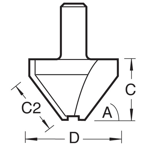 10/2X1/2TC - Mortar Groove/Large chamfer 60 degrees - Trend Products Online