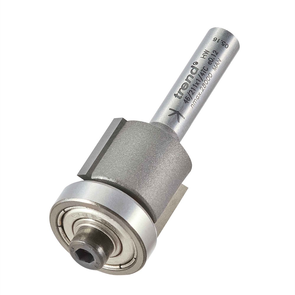 Trend – Rodamiento Guía Ovolo Cortador 25,4 Mm Radio – 46/18 X 1/2tc – Plata