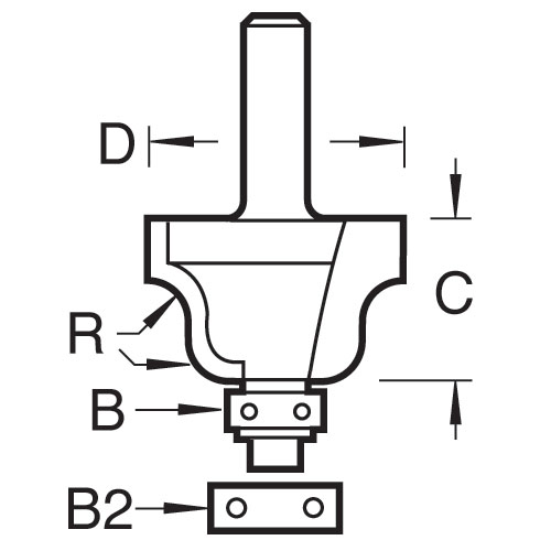 46/230X1/4TC - Bearing guided ogee cutter - Trend Products Online