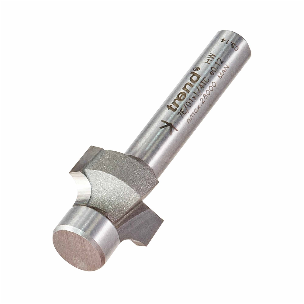 7E/01X1/4TC - Pin guided round over cutter - Trend Products Online