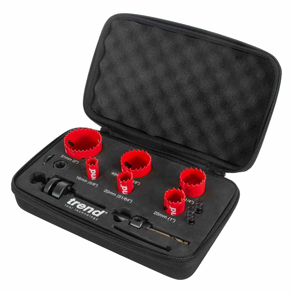 HS SET 6 HOLE SAW SET 6PC ELECTRICIAN IN CASE