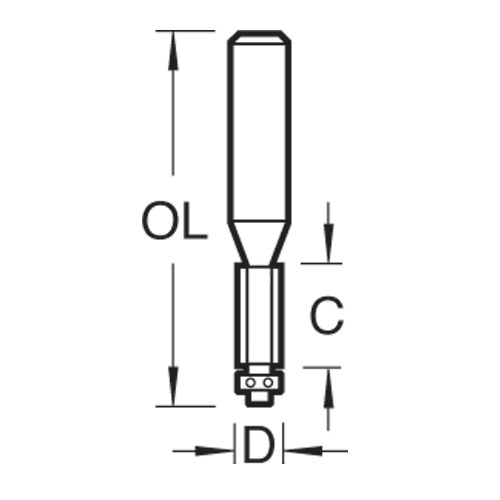 MB/01X1/4TC - Mini guided trimmer 4.8 diameter x 11mm - Trend Products ...