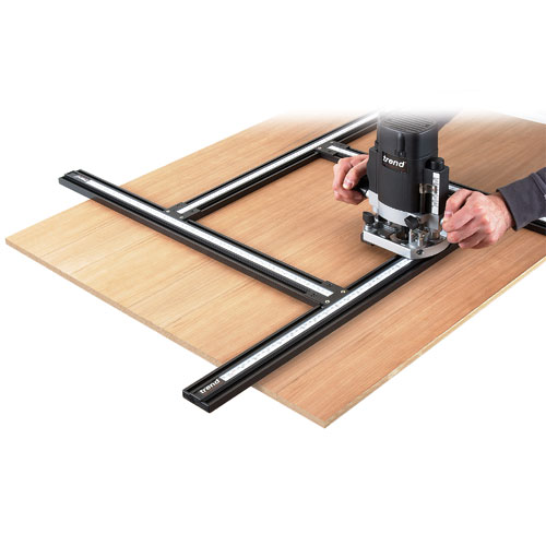 Varijig Adjustable Router Jig Frame – Max 23.6" X 23.6" Working Area, Guide Rails With Metric/Imperial Scales, Anti-Tilt Shoe, For Woodworking