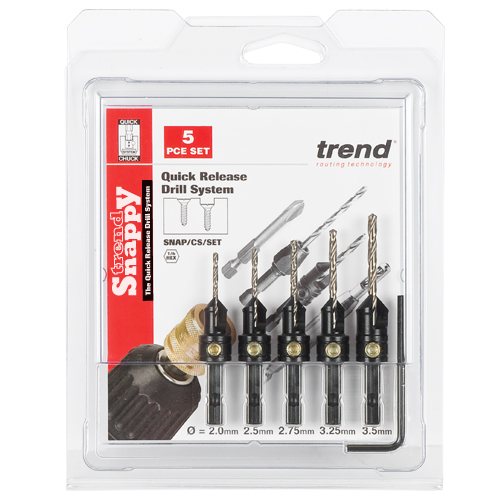 SNAP/CS/SET - Trend Snappy 5 Piece Countersink Set