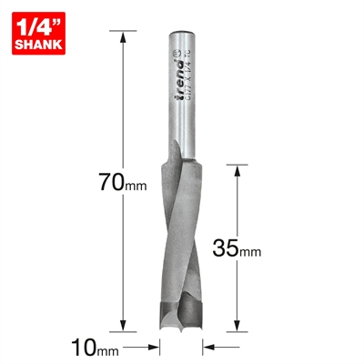 C177X1/4TC - Dowel drill 10mm diameter x 35mm