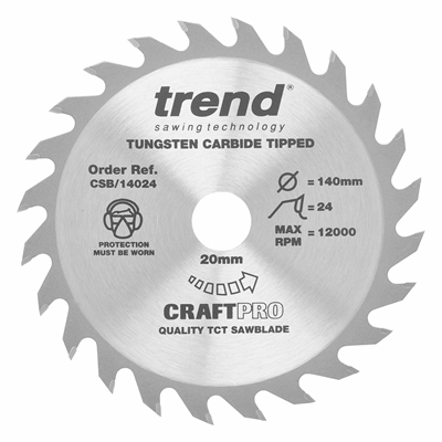CSB/14024 - Craft saw blade 140mm x 24 teeth x 20mm