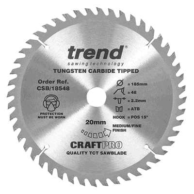 CSB/18548 - Craft saw blade 185mm x 48 teeth x 20mm