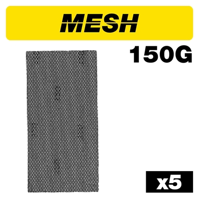 AB/HLF/150M - MESH 1/2 SAND SHEET 5PC 115 X 230MM 150G