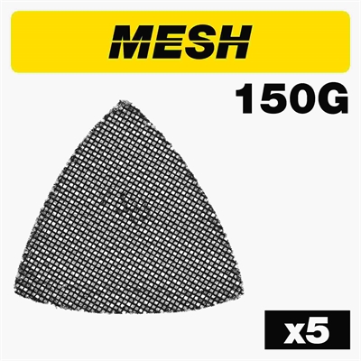 AB/OSC/150M - MESH DELTA SHEET SAND DISC 5PC 93MM 150G
