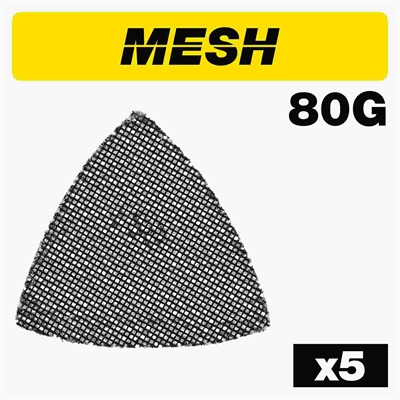 AB/OSC/80M - MESH DELTA SHEET SAND DISC 5PC 93MM 80G