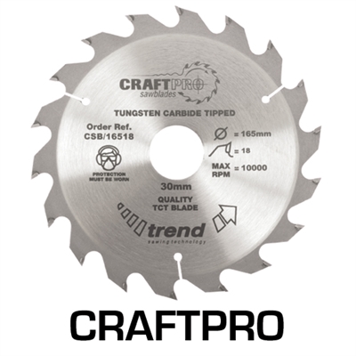 CSB/16518 - Craft saw blade 165mm x 18 teeth x 30mm