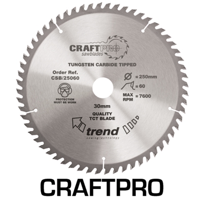 CSB/25060 - Craft saw blade 250mm x 60 teeth x 30mm