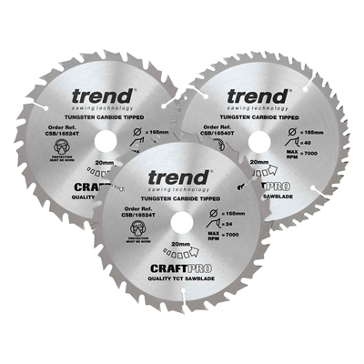 CSB/165/3PK/C - Craft saw blade triple pack