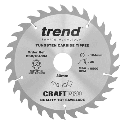 CSB/18430A - Craft saw blade 184mm x 30 teeth x 30mm