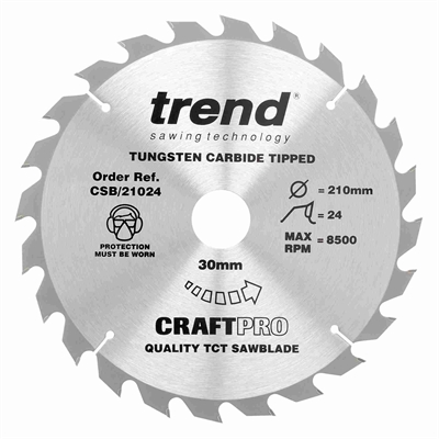 CSB/21024 - Craft saw blade 210mm x 24 teeth x 30mm