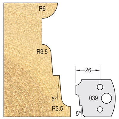 IT/3303940 - Knife 40mm x 4mm tool steel (pair)