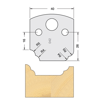 IT/3304240 - Knife 40mm x 4mm tool steel (pair)