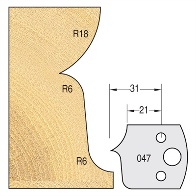 IT/3304640 - Knife 40mm x 4mm tool steel (pair)