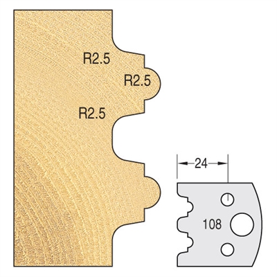 IT/3310840 - Knife 40mm x 4mm tool steel (pair)