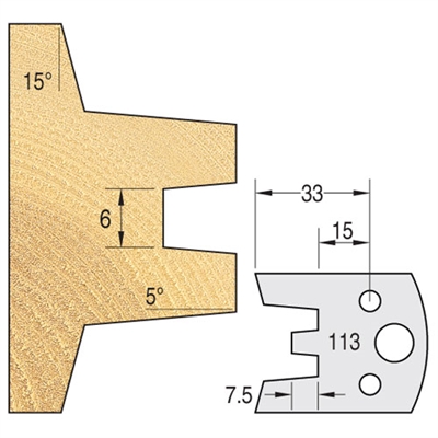 IT/3311340 - Knife 40mm x 4mm tool steel (pair)