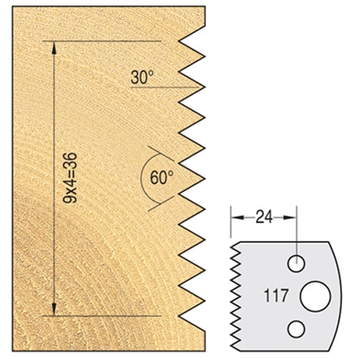 IT/3311740 - Knife 40mm x 4mm tool steel (pair)