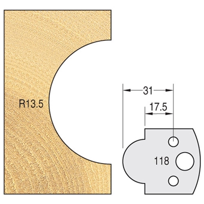 IT/3311840 - Knife 40mm x 4mm tool steel (pair)