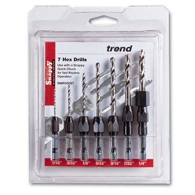 SNAP/D/SET - Trend Snappy 7 Piece imperial drill set