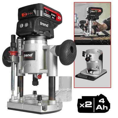 T18S/R14K2/E - 18V BL 8MM ROUTER KIT C/W 2 BAT 240V EU